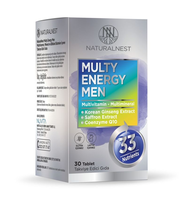 Naturalnest Multy Energy Men 30 Tablet