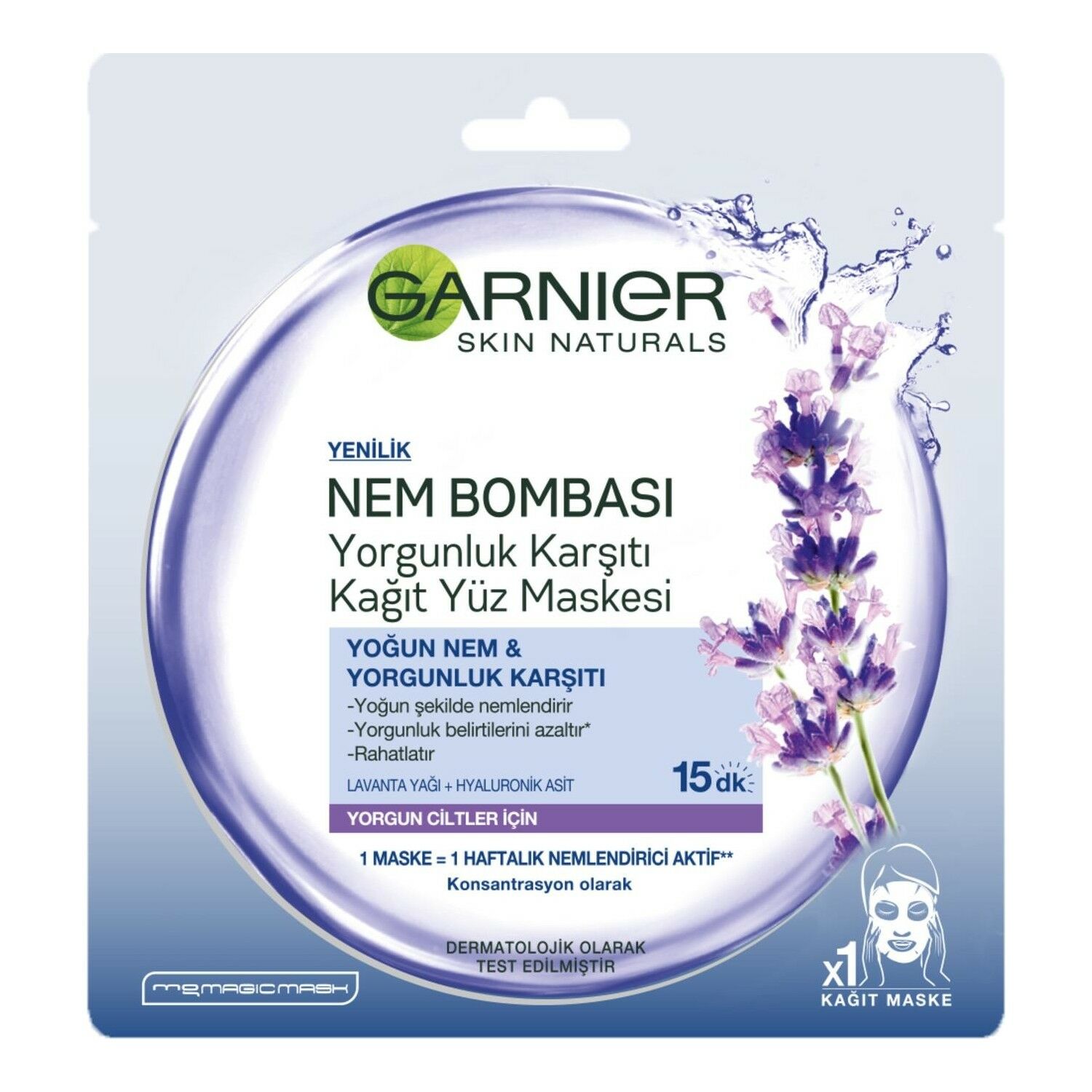 Garnier Skin Naturals Nem Bombası Kağıt Maske Yorgunluk Karşıtı