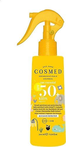 Cosmed Sun Essential Kids SPF50 Çocuk Güneş Koruyucu Sprey Losyon - Yeni Nesil Filtreler 200 ml