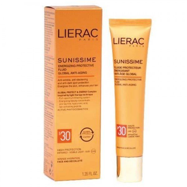 Lierac Sunissime Global Anti-Aging Energizing Protective Fluid Spf 30 For Face & Decollete 40ml