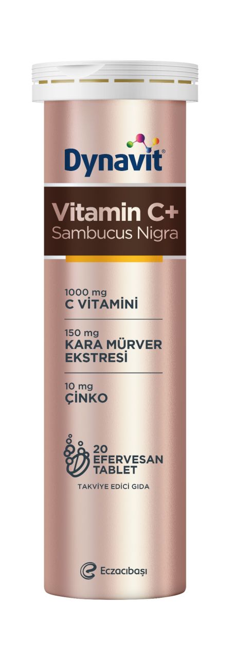 Dynavit Vitamin C + Sambucus Nigra Çinko 20 Effervesan Tablet