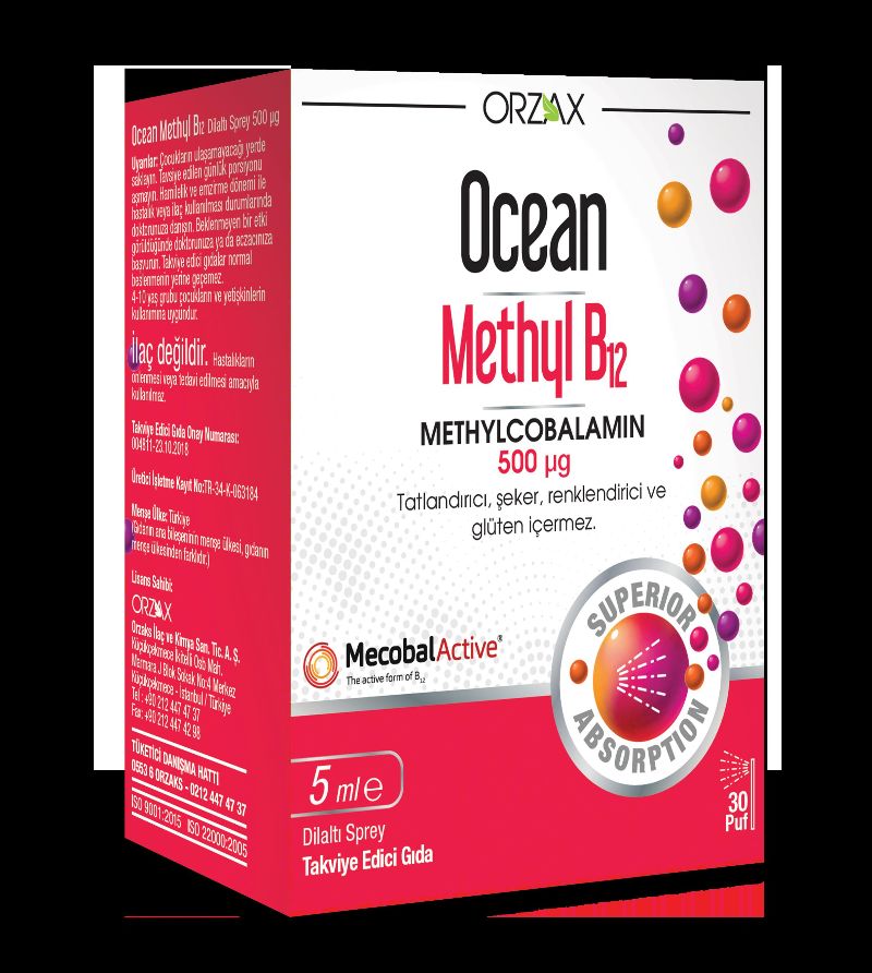 Ocean Methyl B12 500Mcg Sprey 5Ml