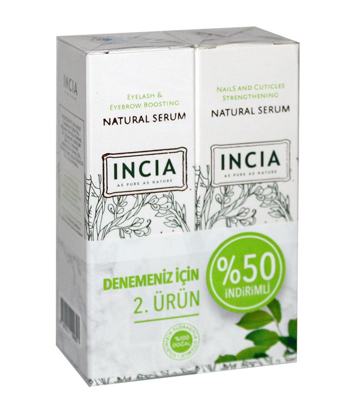 Incia Tırnak Güçlendirici + Kaş ve Kirpik Güçlendirici Doğal Serum (2.ürün %50 İndirimli)