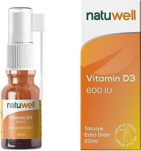 Natuwell Vitamin D3 600IU Sprey 20 ml