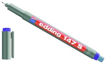 Edding 147S MAVİ (0.3 mm)Asetat  Kalem SİLGİLİ