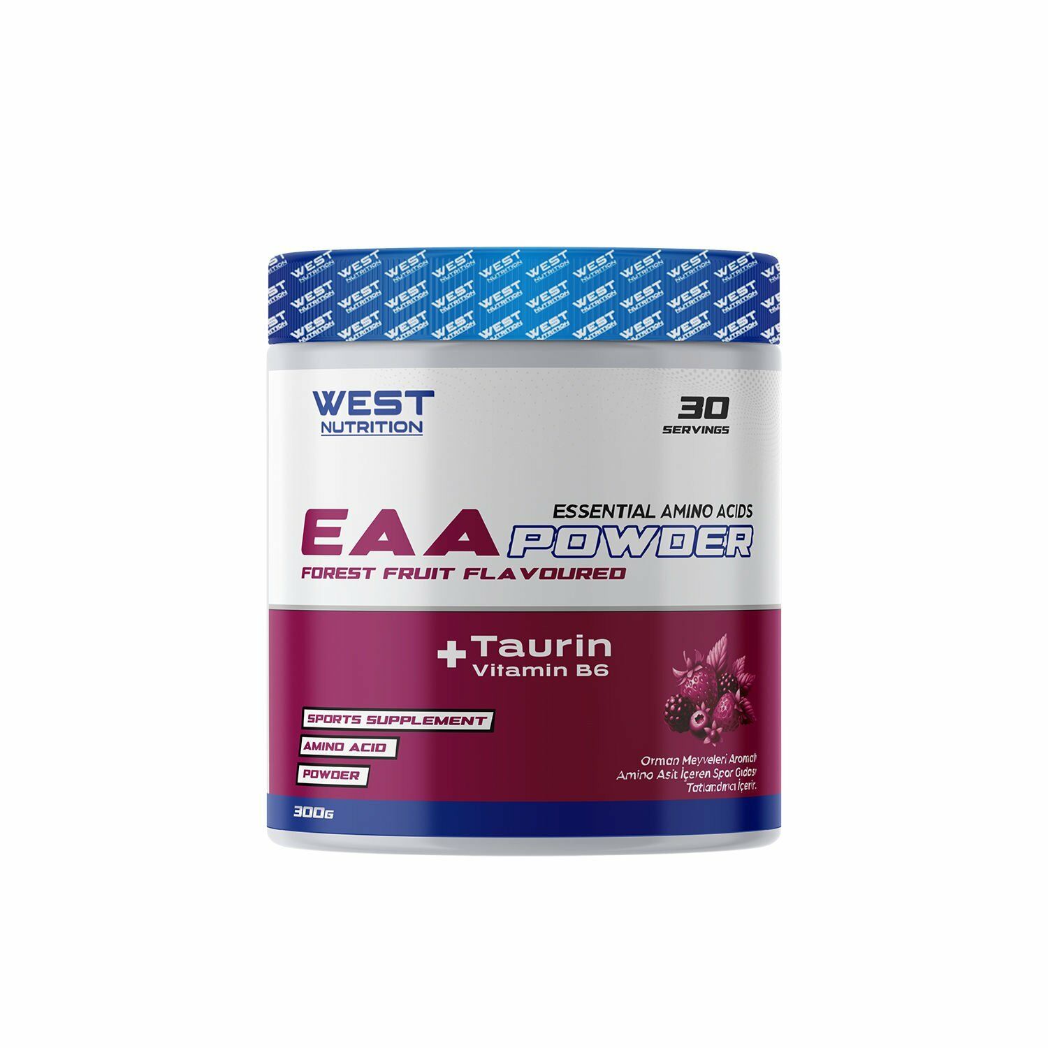 West Nutrition Eaa Esansiyel Amino Asitler 300 gr 30 Servis Orman Meyveleri Aromalı