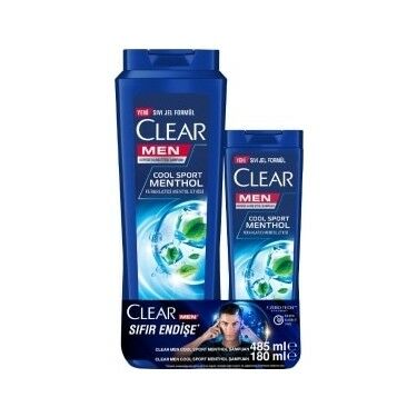 Clear Men Kepeğe Karşı Etkili Şampuan Cool Sport Ferahlatıcı Mentol Etkisi 180 ml