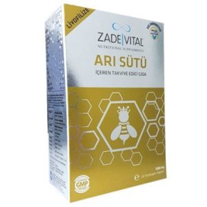 SKT:02/2023 Zade Vital Arı Sütü Gıda Takviyesi 40 Kapsül/1000mg