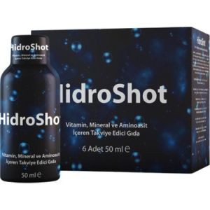 Hidroshot Vitamin Mineral ve Aminoasit İçeren Takviye Edici Gıda 50 ml 6'lı