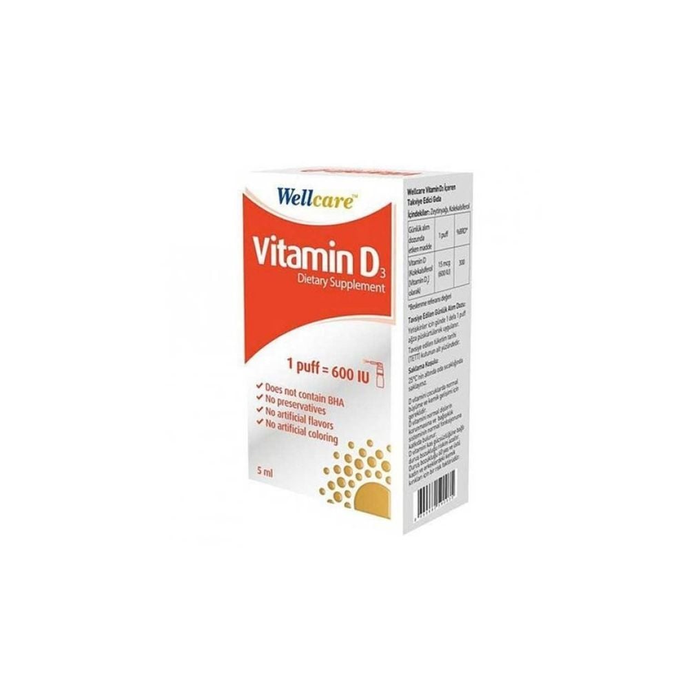 Wellcare Vitamin D3 Sprey 600 IU 30 ml