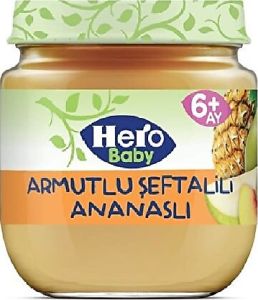 Hero Baby Armutlu Şeftalili Ananaslı Kavanoz Maması 120 gr