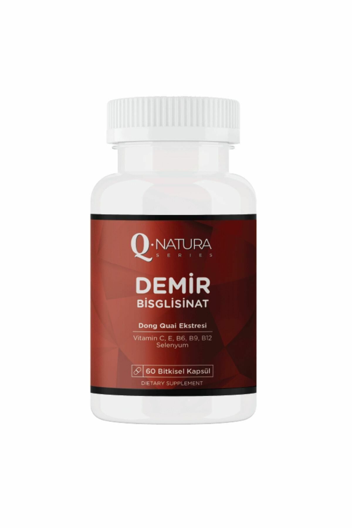 Q Natura Series Demir Bisglisinat İron Complex 60 Bitkisel Kapsül