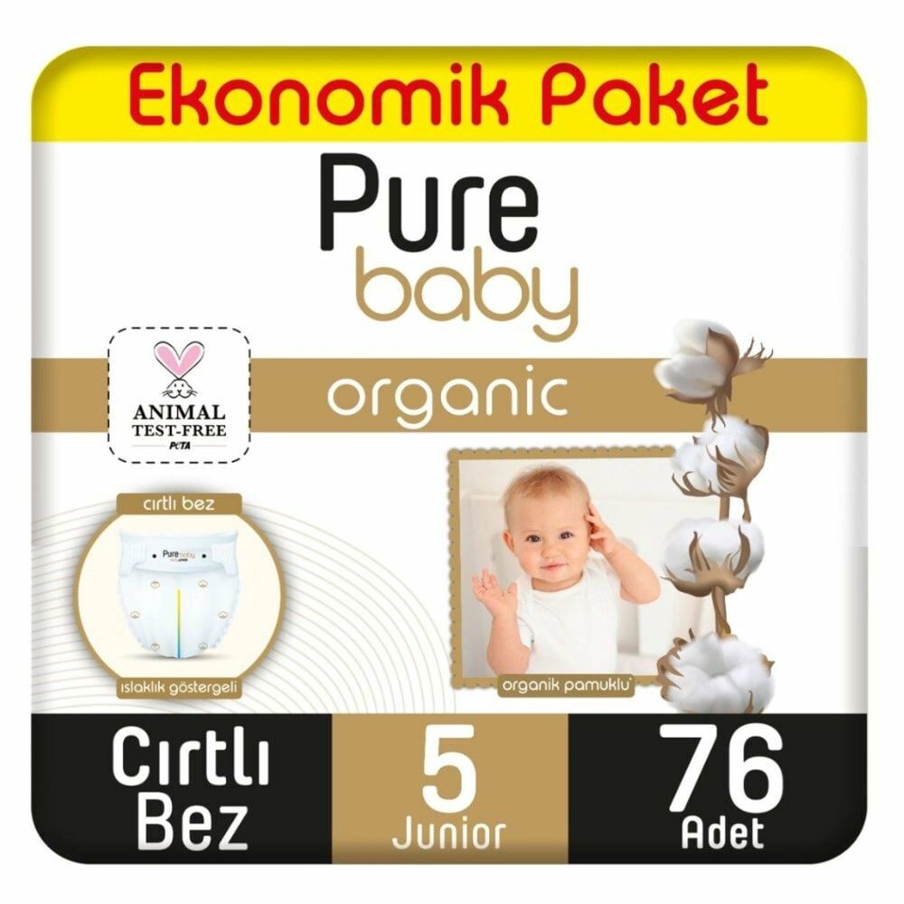 Pure Baby Pamuk Eco Junior No: 5 76'lı