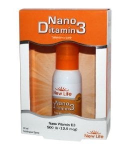 New Life Nano Ditamin3 500IU D3 Sprey 30 ml