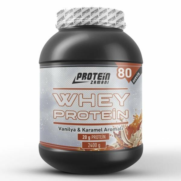 Protein Zamanı Whey Protein Tozu 2400 gr 80 Servis - Vanilya & Karamel