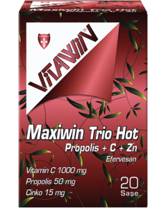 Vitawin Maxiwin Trio Hot 50 Mg Propolis + 1000 Mg C+ 15 Mg Çinko Efervesan Saşe