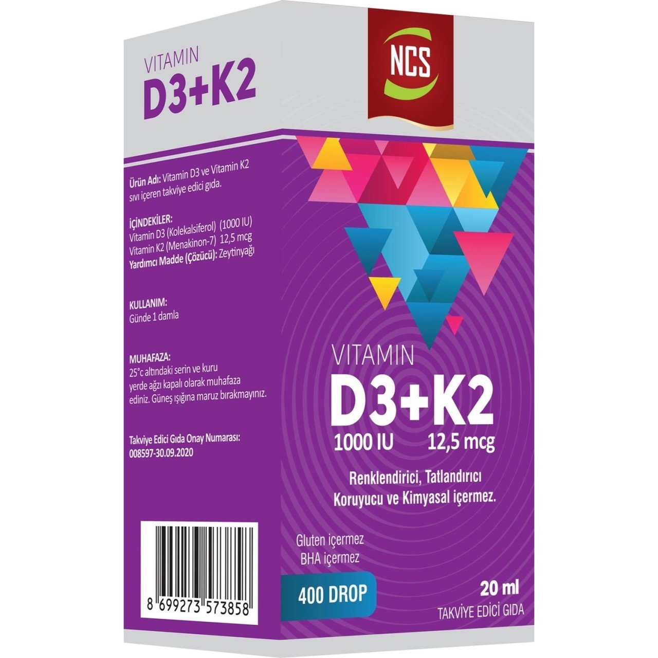 Ncs Vitamin D3 + K2 Damla 20 ml