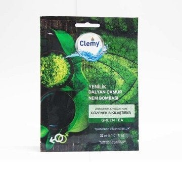 Clemy Dalyan Çamur Gözenek Sıkılaştırma Green Tea 32ml