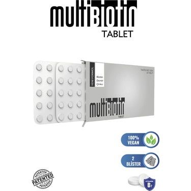 Multibiotin Biotin Çinko Demir 5000 mcg 60 Tablet