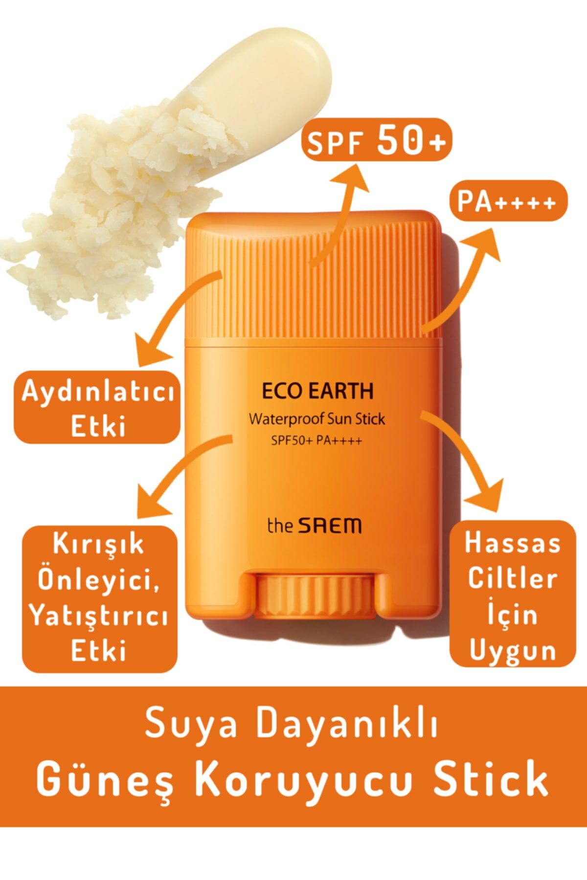 The Saem Suya Dayanıklı Güneş Koruyucu Stick 17 gr