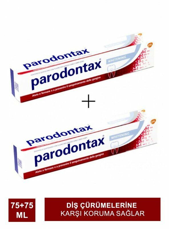 Parodontax Diş Macunu Beyazlatıcı Whitening 75+75 ml - 2 Adet