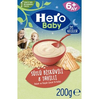 Hero Baby Mama Sütlü Biskuvili 8 Tahıllı 200 gr