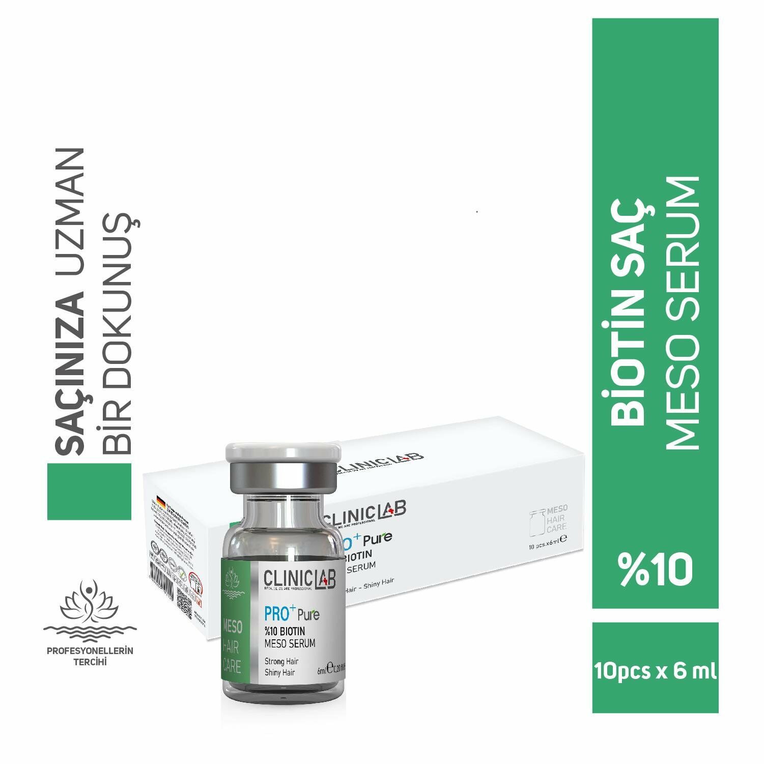 ClinicLab Pro+ Pure %10 Biotin Meso Serum 6 ml x 10 Pcs