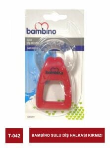 Bambino T-042 Sulu Diş Halkası - Kırmızı