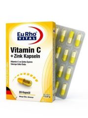 Eurho Vital Vitamin C + Zink 20 Kapsül