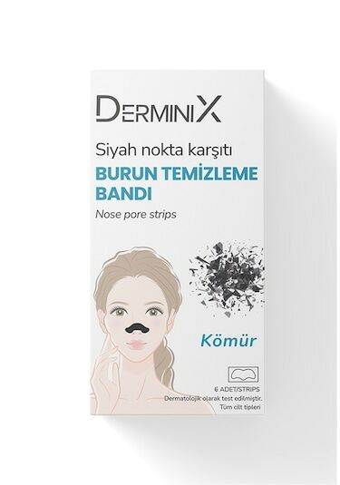 Derminix Burun Bandı Kömür 6'lı