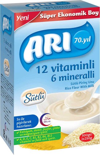 Arı Mama 12 Vitaminli 6 Mineralli Sütlü Pirinç Unu 500 gr