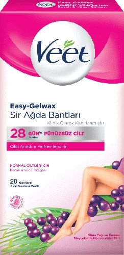 Veet Sir Ağda Bandı Normal Ciltler Bacak ve Vücut 20'li