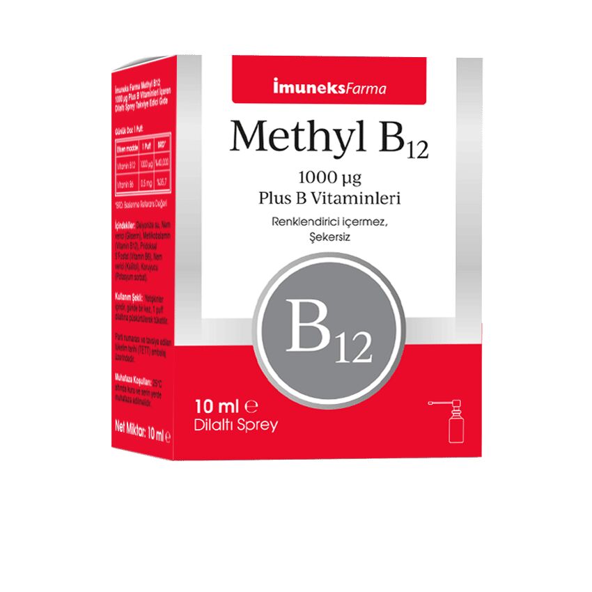 İmuneks Methyl B12 1000 mcg 10 ml Sprey