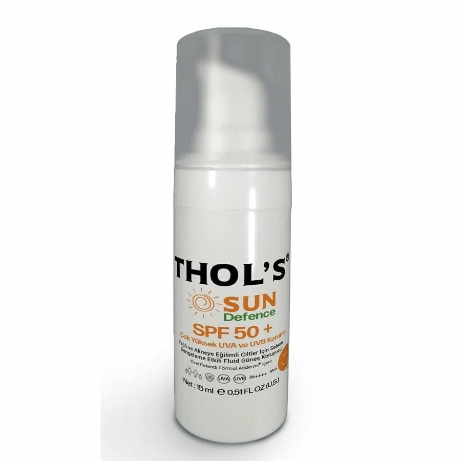 Thol's Sun Defence Yağlı ve Akneye Eğilimli Ciltler İçin Sebum Dengeleme Etkili Fluid Güneş Koruyucu SPF50+ 50 ml