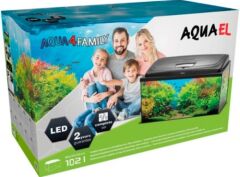 Aquael AQUA 4 FAMILY Düz Cam (Siyah)