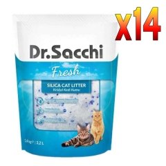 Dr Sacchi 14'lü Silica Kedi Kumu 3,4 Lt