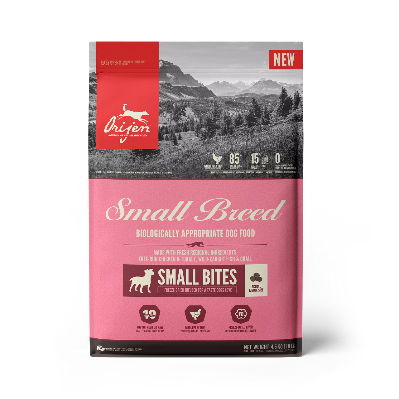 Orijen Small Breed (Küçük Irklar) Yavru ve Yetişkin Köpek Maması 4.5kg