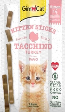 GimCat Sticks Kitten Hindili Ödül Çubukları 3x3gr