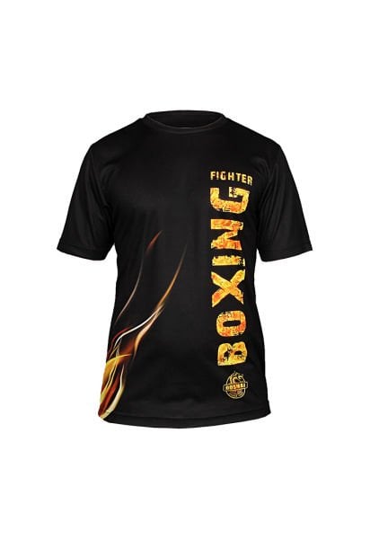 Dosmai Dijital Baskılı Boxing Fighter Bisiklet Yaka Spor T-Shirt BXT072 XS