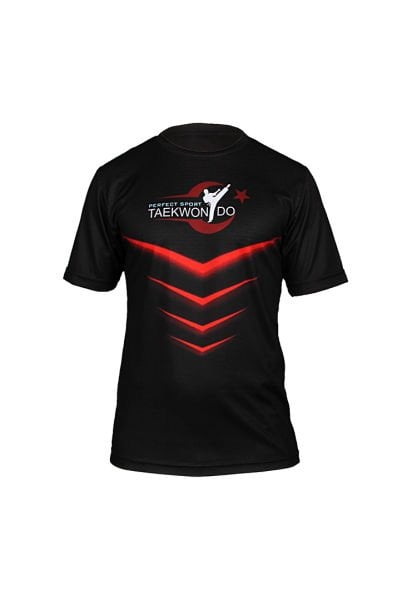 Dosmai Dijital Baskılı Taekwondo Bisiklet Yaka Spor T-Shirt TKT123