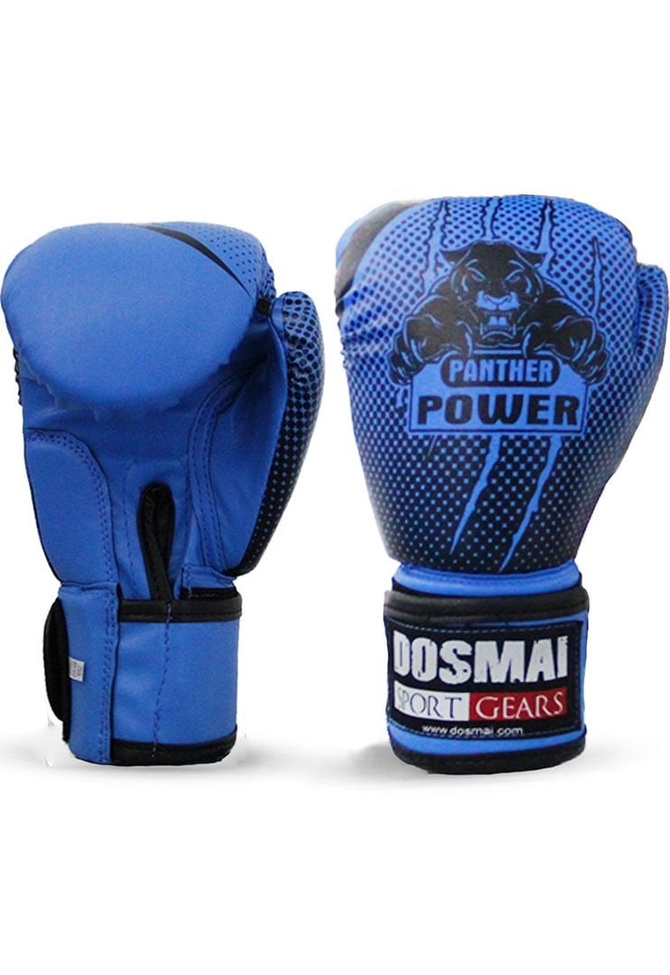 Dosmai Panther Power Boks Kick Boks Muay Thai Eldiveni EL341 Mavi - 6 oz