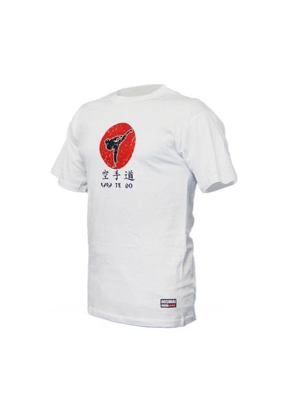 Dosmai Baskılı Karate Bisiklet Yaka Spor T-Shirt KRT832 XXL