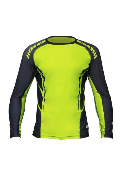 Dosmai Dijital Baskılı Uzun Kollu Long Sleeve Rashguard Spor Shirt RG071 Yeşil - XXL