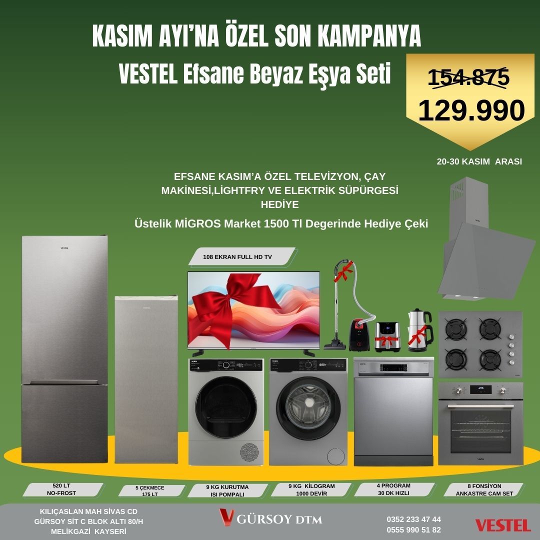 VESTEL BÜYÜK İNOX ÇEYİZ SETİ