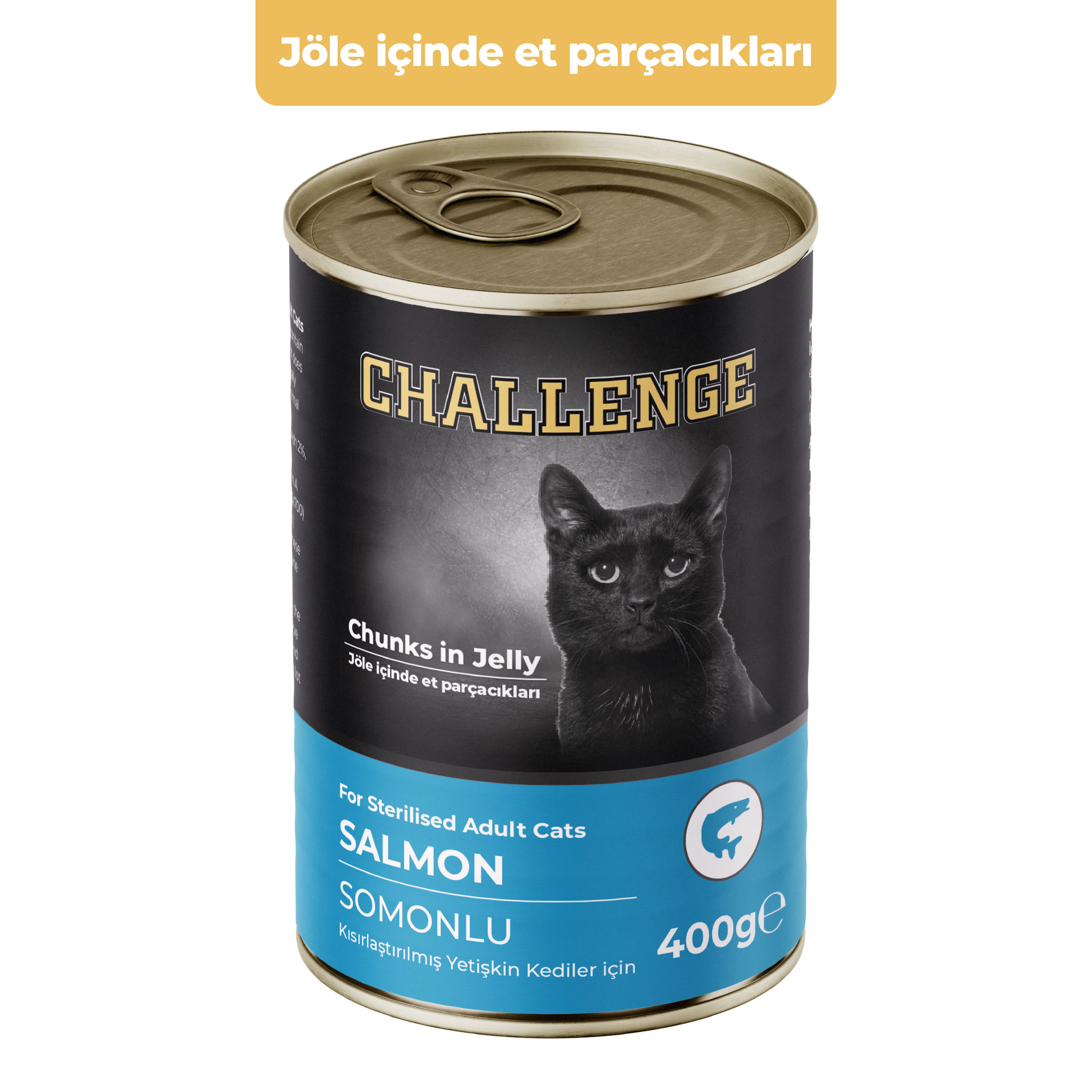 Challenge Somonlu Kısırlaştırılmış Yetişkin Kedi Konservesi 400 gr