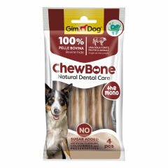 GimDog Chew Bones Press Köpek Çiğneme Kemiği 3,5’’ 80 Gr 4lü Naturel