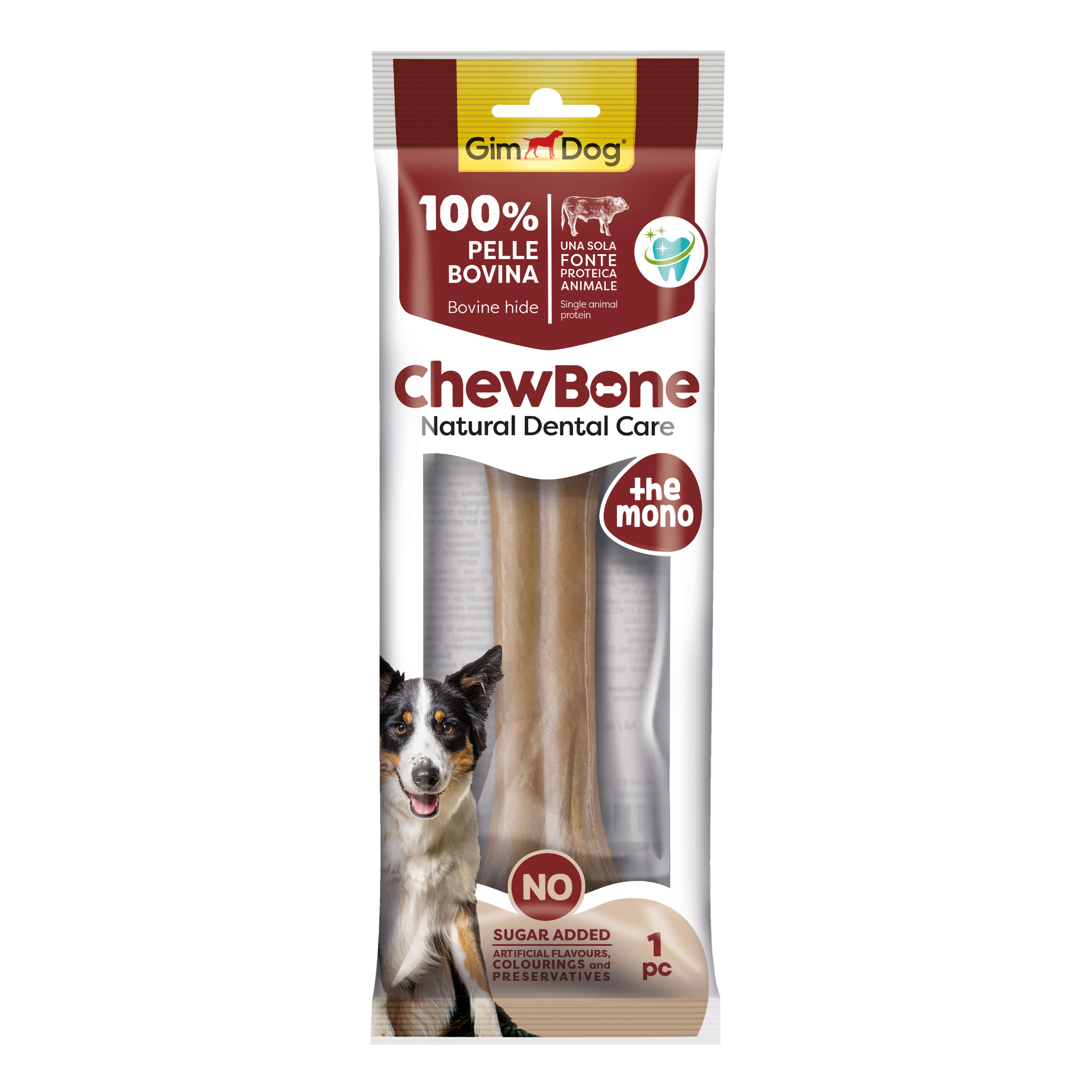 GimDog Chew Bones Press Köpek Çiğneme Kemiği 8’’ 150 Gr 1li Naturel