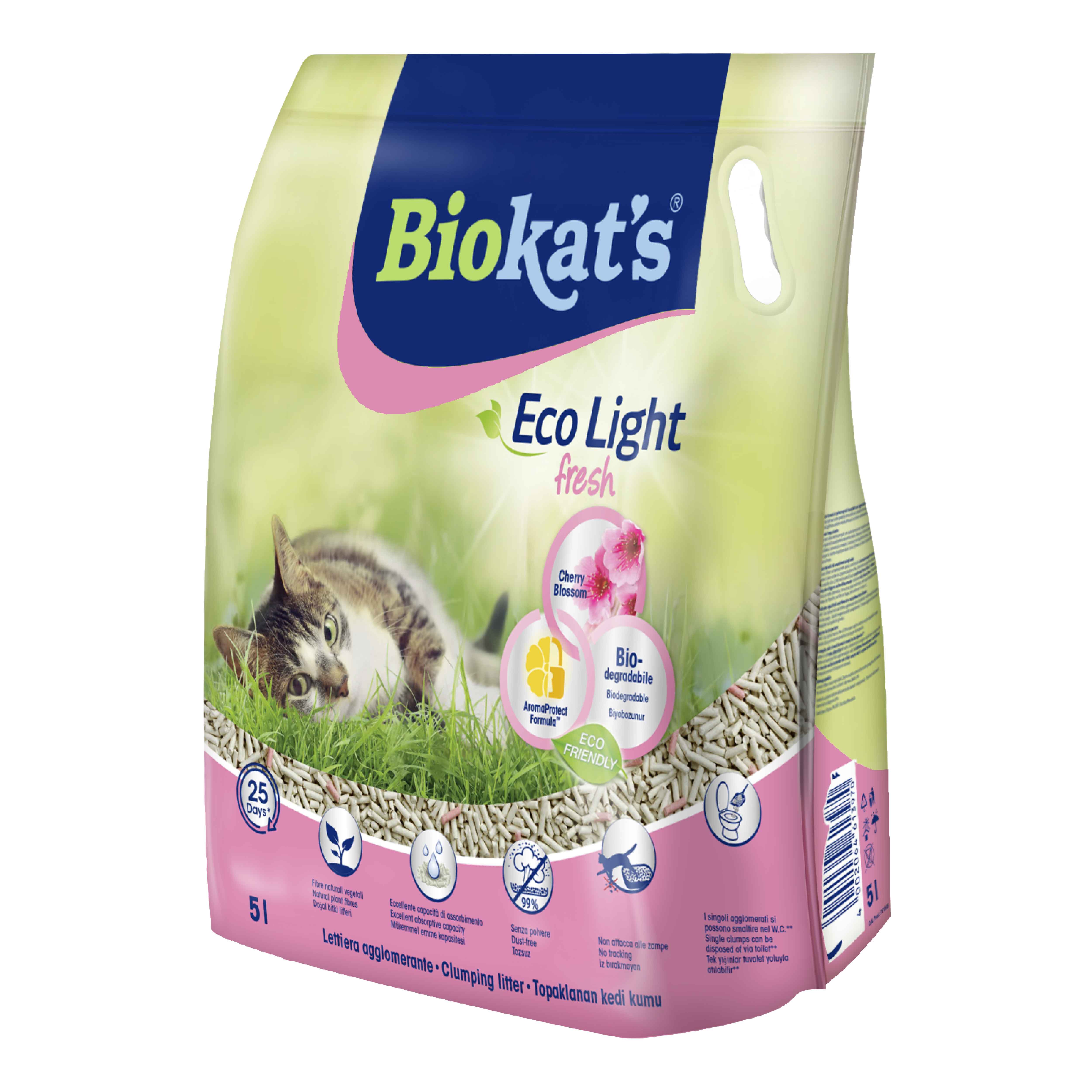 Biokat's Eco Light Fresh Cherry Blossom Pelet Kedi Kumu 5 lt (Ötv Dahil)