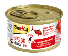 GimCat Shinycat SF Fileto Konserve Kedi Maması - Tuna Balıklı Domatesli 70gr