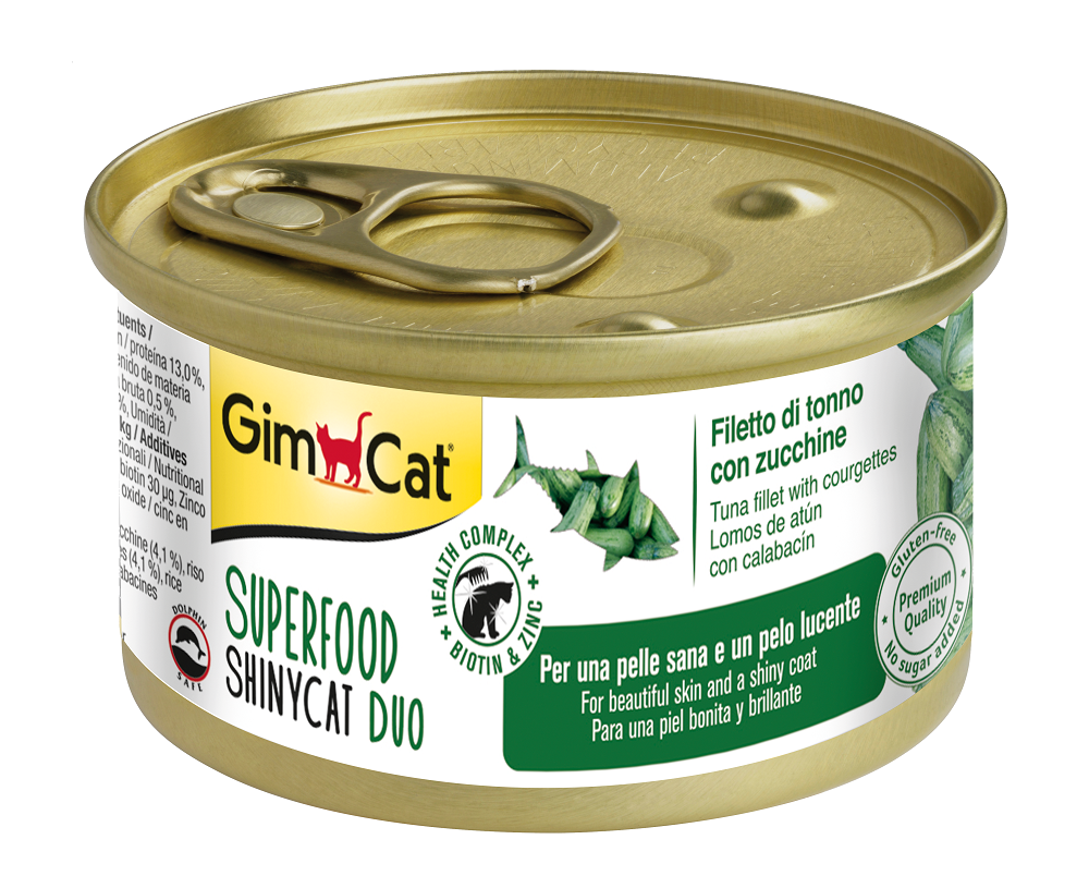 GimCat Shinycat SF Fileto Konserve Kedi Maması - Tuna Balıklı Kabaklı 70gr
